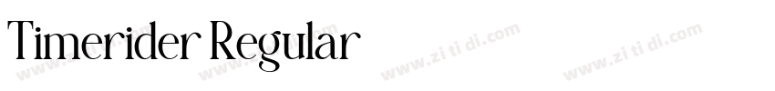 Timerider Regular字体转换